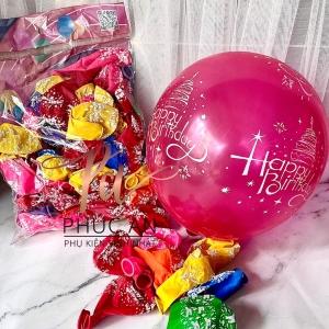Set 10 bóng in chữ HPBD và in hình 10inch trang trí sinh nhật HPBD (giao màu ngẫu nhiên)