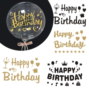 Miếng dán decal chữ Happy birthday trang trí jumbo, bobo, galaxy mừng sinh nhật, mừng thôi nôi