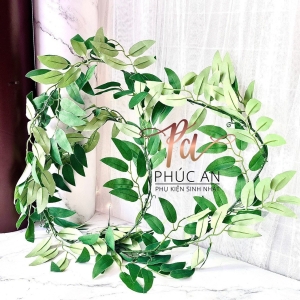 Lá bạch đàn 1m9 trang trí sinh nhật, phông nền backdrop Hàn Quốc