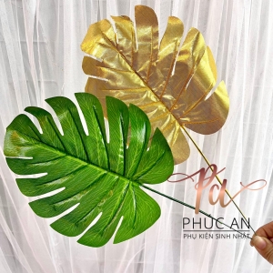 Lá rùa giả 20cm chất liệu nhựa trang trí decor không gian tiệc hpbd
