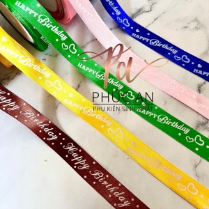Ruy băng chữ HPBD trang trí sinh nhật