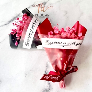 Bó hoa nhỏ topper trang trí bánh kem sinh nhật happy birthday