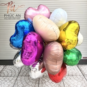 Bóng kiếng nhôm 45cm hình trái tim trang trí tiệc hpbd