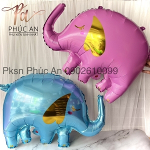 Bóng Kiếng Tráng Nhôm Hình Động Vật Bóng Bóng Hình Con Voi Cute Màu Xanh Hồng Trang Trí Tiệc Đồ Chơi Cho Bé