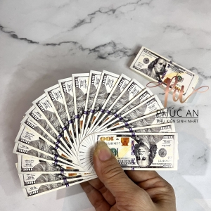 Xấp 20 tờ tiền đô nhỏ 7cm mô hình trang trí bánh sinh nhật