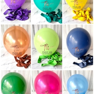 Set 10 bóng nhũ cao su D2 trang trí sinh nhật HPBD