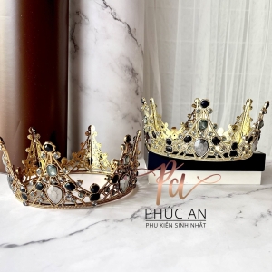 Vương miện nhựa đính hột 6 canh trang trí bánh kem HPBD