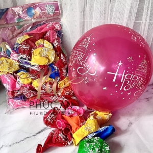  Túi 100 bóng HPBD đủ màu trang trí sinh nhật