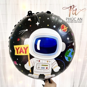 Bóng kiếng nhôm 45cm phi hành gia vũ trụ trang trí sinh nhật HPBD