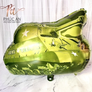 Bóng kiếng 70cm xe tăng trang trí sinh nhật HPBD
