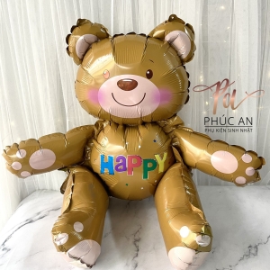 Bóng kiếng gấu ngồi 55cm trang trí sinh nhật cho bé HPBD