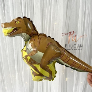 Bóng kiếng khủng long nâu 40cm trang trí sinh nhật HPBD