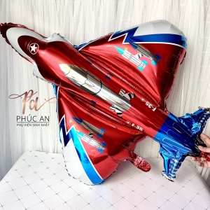 Bóng nhôm máy bay F35 đỏ 95cm trang trí sinh nhật cho bé trai