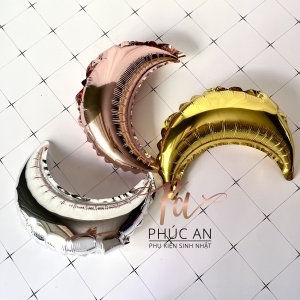 Bóng mặt trăng 25cm giấy nhôm trang trí sinh nhật HPBD