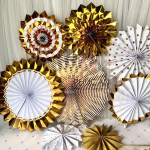 Set quạt xếp giấy trang trí sinh nhật, happy birthday, decor