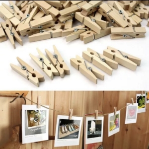 Sỉ set 10 kẹp gỗ nâu treo ảnh trang trí dễ thương